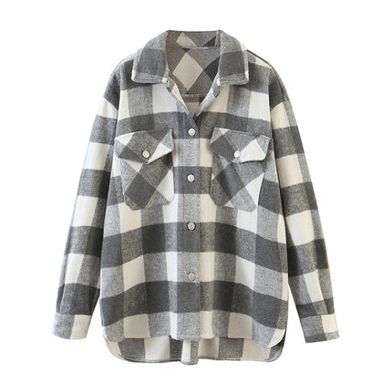 Women's Plaid Printed Vintage Shirt - Wnkrs