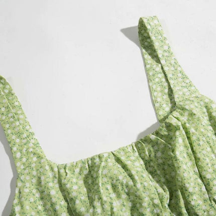 Women's Light Green Cropped Camis Top - Wnkrs