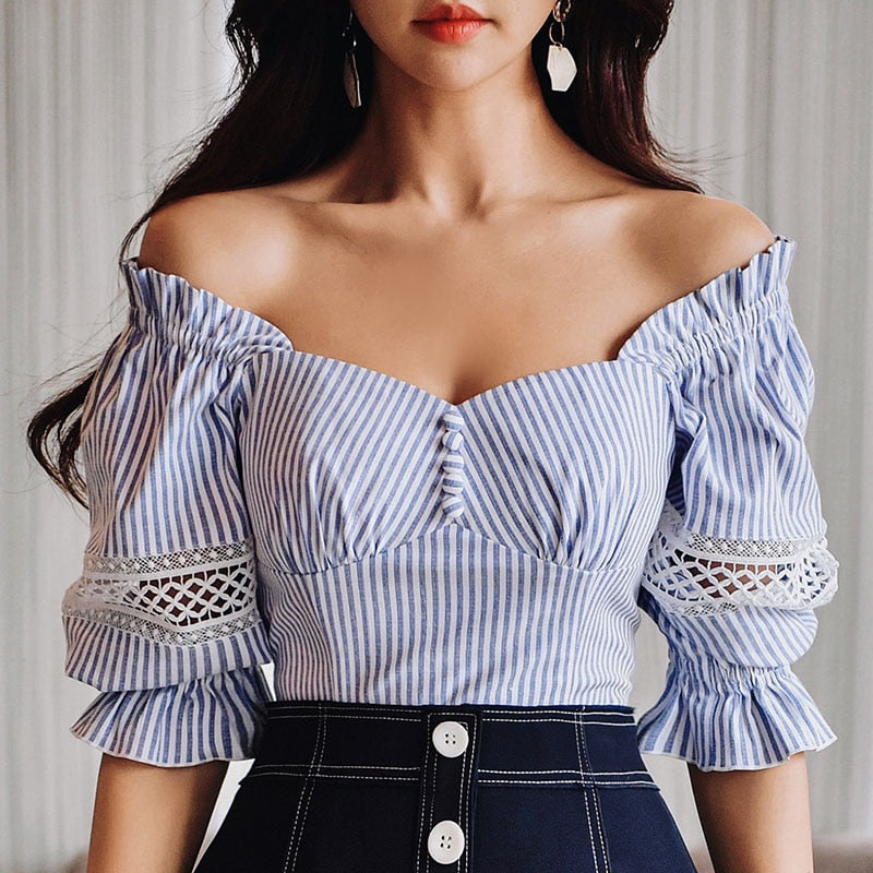 Casual Striped Blouse for Women