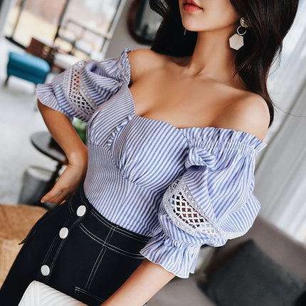 Casual Striped Blouse for Women - Wnkrs