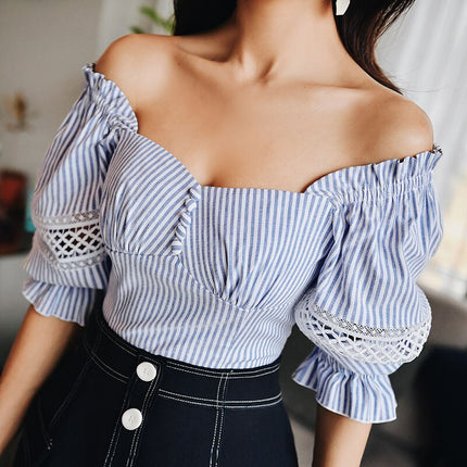 Casual Striped Blouse for Women - Wnkrs