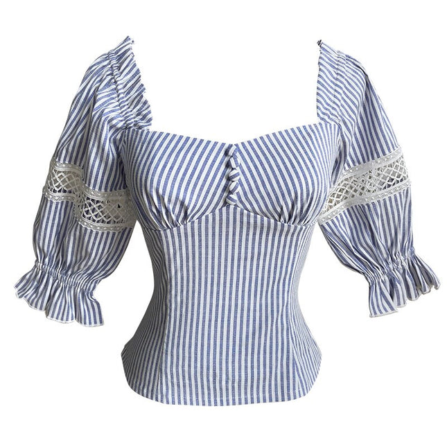 Casual Striped Blouse for Women - Wnkrs