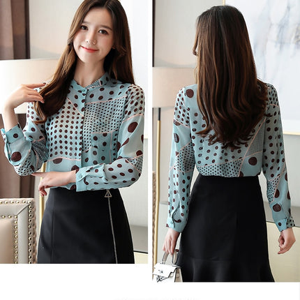 Women's Casual Dot Patterned Blouse - Wnkrs