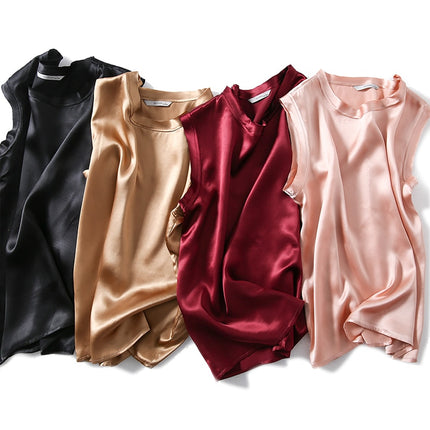 Women's Satin Silk Tanks Top - Wnkrs