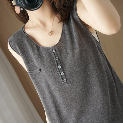 Women's Cotton and Linen Tank Top - Wnkrs