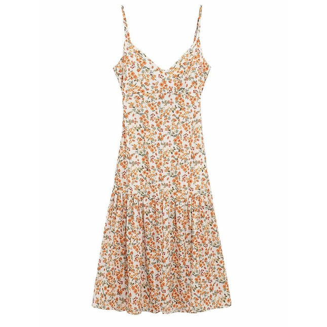 Boho Floral Linen Women's Dress - Wnkrs