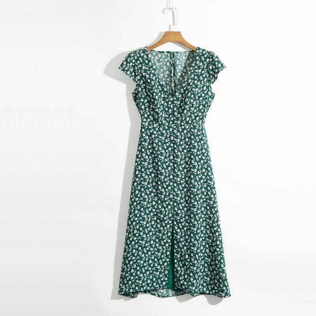 Casual Floral Printed Slim Dress - Wnkrs