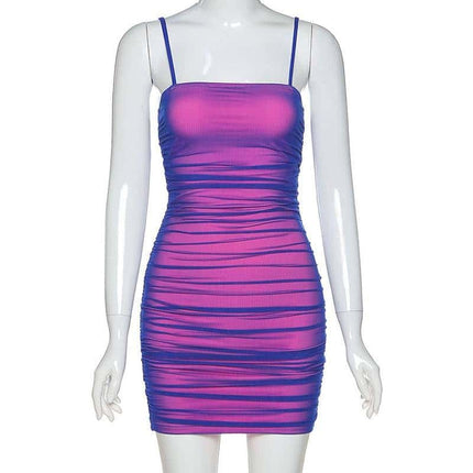 Elegant Spaghetti Strap Mini Dress for Women - Wnkrs