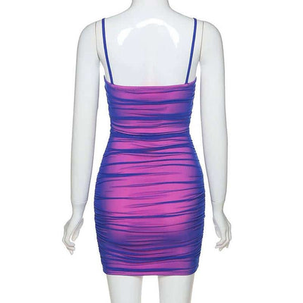 Elegant Spaghetti Strap Mini Dress for Women - Wnkrs