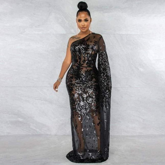 Embroidered Sexy Evening Dress - Wnkrs