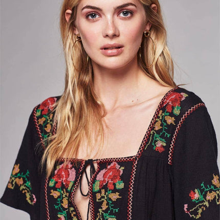 Embroidery Mini Dress for Women - Wnkrs