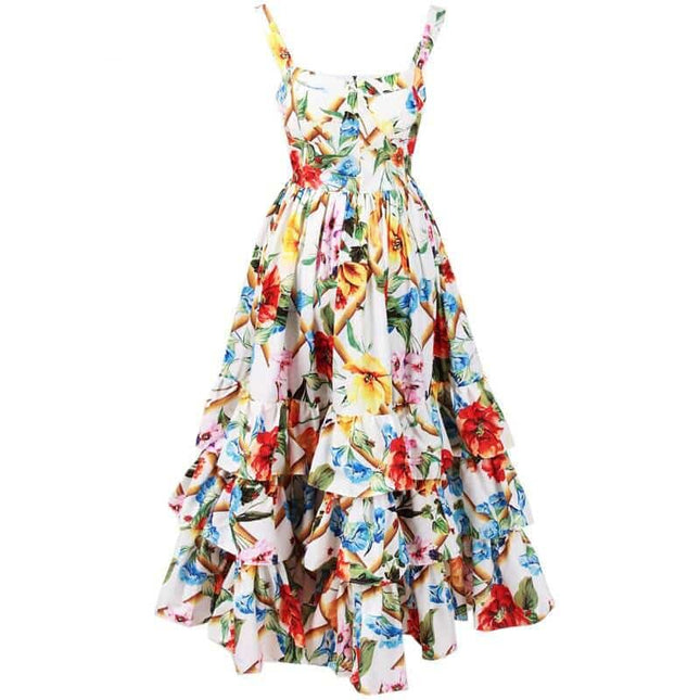 Floral Printed Sweet Dress - Wnkrs