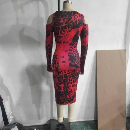 Full Sleeves Leopard Printed Dress for Women - Wnkrs