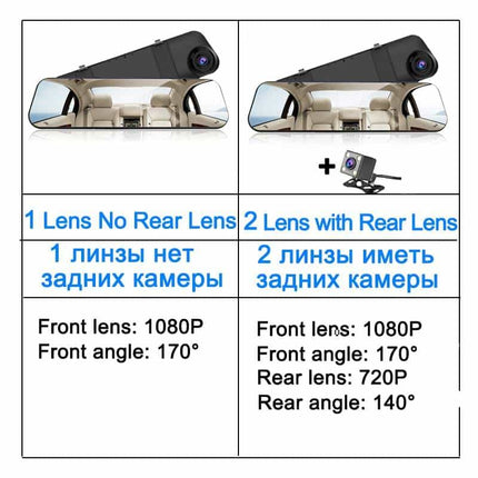 HD 1080P Dash Camera for Cars with Rear View - wnkrs