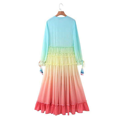 Kaleidoscopic Chiffon Women's Dress - Wnkrs