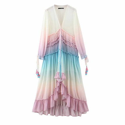 Kaleidoscopic Chiffon Women's Dress - Wnkrs