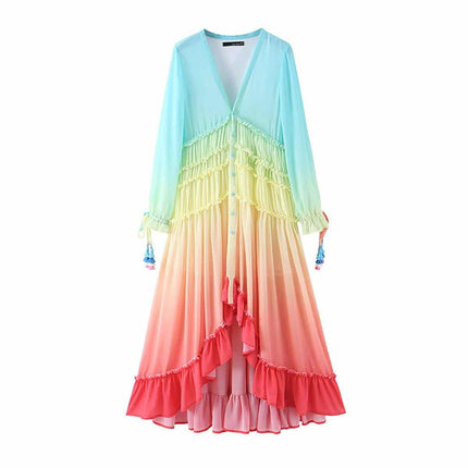 Kaleidoscopic Chiffon Women's Dress - Wnkrs