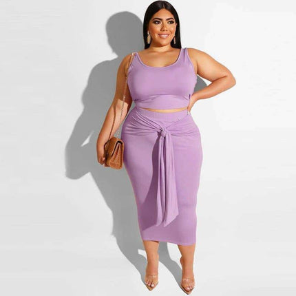 Plus Size Two-Piece Dress - Wnkrs