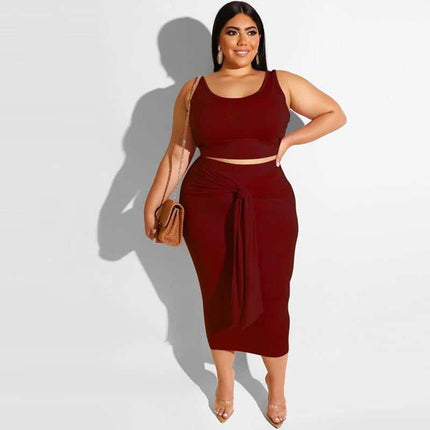 Plus Size Two-Piece Dress - Wnkrs