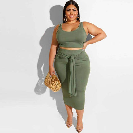 Plus Size Two-Piece Dress - Wnkrs