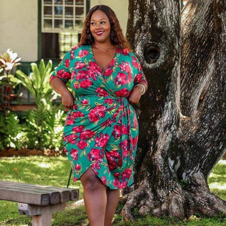 Retro Style Plus Size Women's Dress