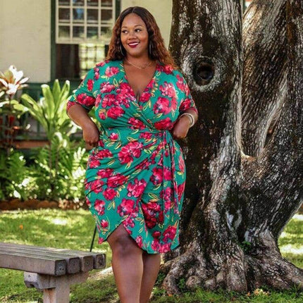 Retro Style Plus Size Women's Dress - Wnkrs