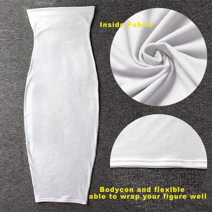 Sexy Strapless Long Bodycon Dress for Women - Wnkrs