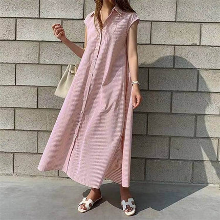 Striped Oversized Women's Maxi Dress in Casual - Wnkrs