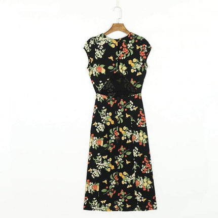 Summer Casual Flower Printed Round Neck Dress - Wnkrs
