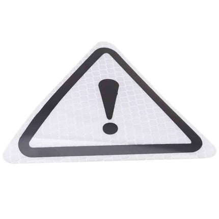 Triangle Exclamation Reflective Warning Sticker - wnkrs