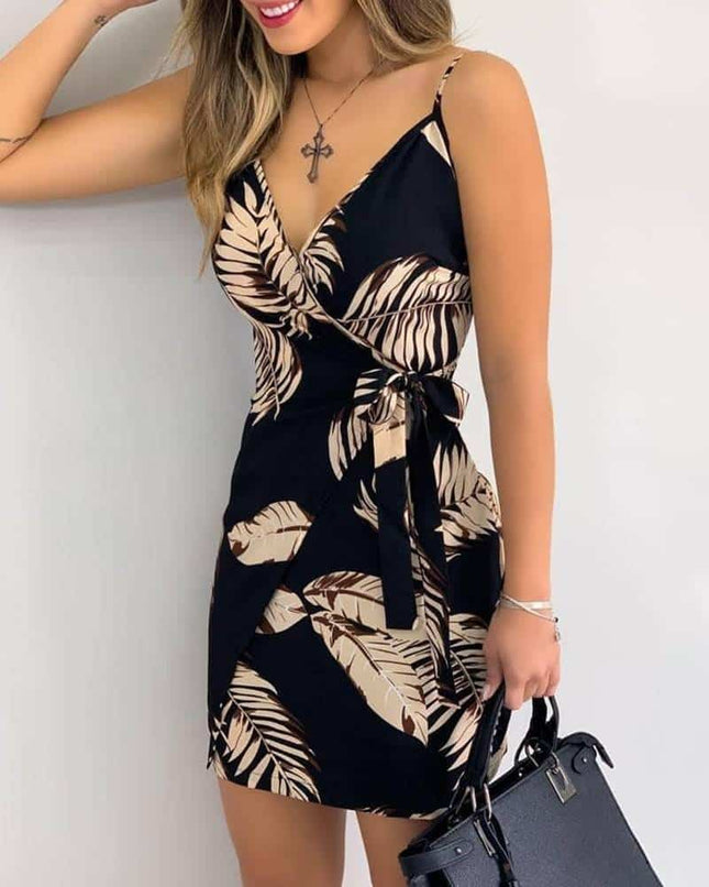 Tropical Printed Mini Dress - wnkrs
