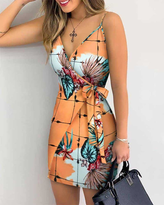 Tropical Printed Mini Dress - wnkrs