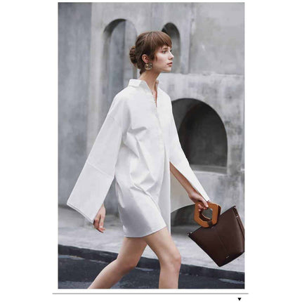 White Viscose Dress for Women - Wnkrs