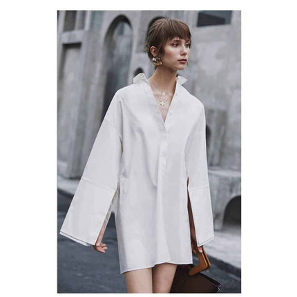 White Viscose Dress for Women - Wnkrs