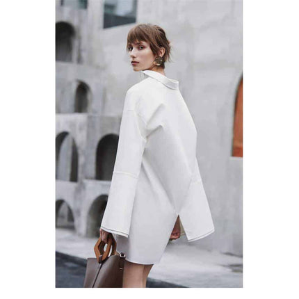White Viscose Dress for Women - Wnkrs
