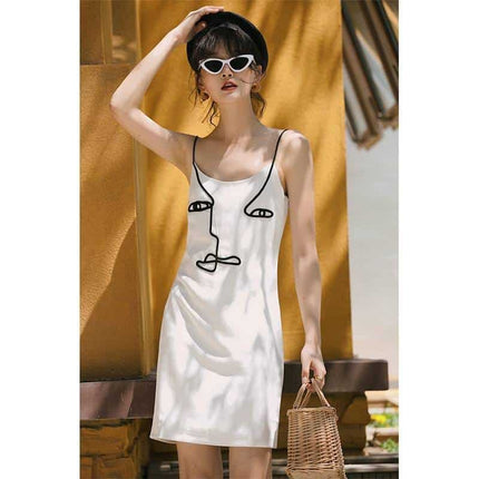 Women's Abstract Art Mini Dress - Wnkrs