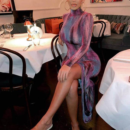 Women's Bodycon Long Sleeved Midi Dress - Wnkrs