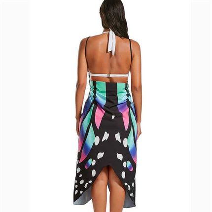 Women's Butterfly Printed Beach Long Dress - Wnkrs