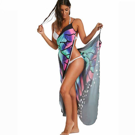 Women's Butterfly Printed Beach Long Dress - Wnkrs