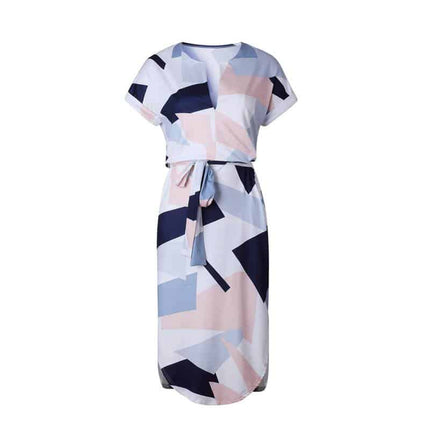 Women's Casual Geometric Printed Dress - Wnkrs