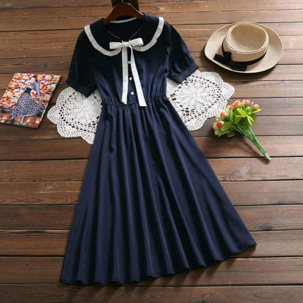 Women's Cute Style Cotton Midi Dress - Wnkrs