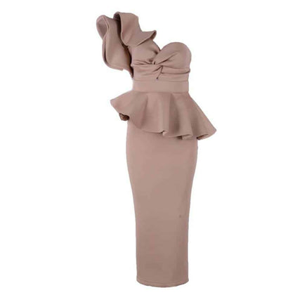 Women's Fashion  Bodycon Ruffles Dress - wnkrs