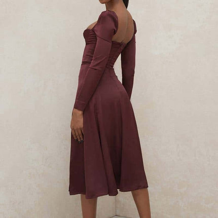 Women's High Waist Elegant Dress - Wnkrs