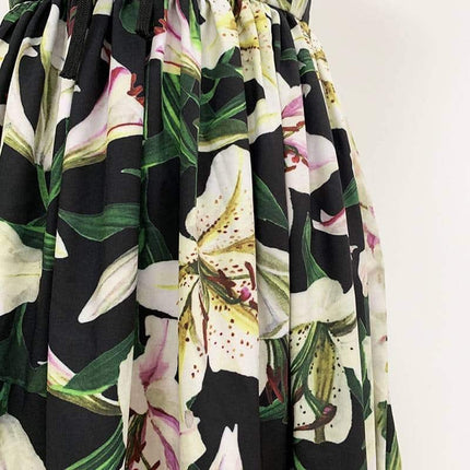 Women's Lily Print Lacing Up Dress - Wnkrs