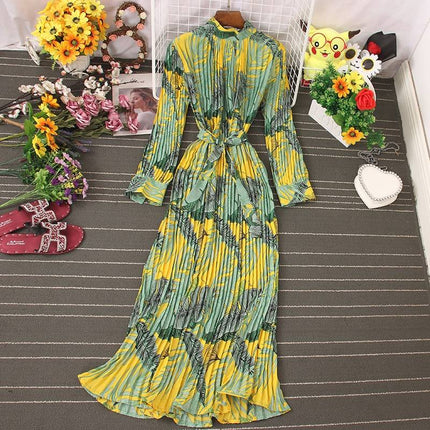 Women's Pleated Boho Dress - Wnkrs