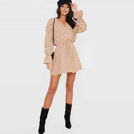 Women's Polka Dot Print Mini Dress - Wnkrs