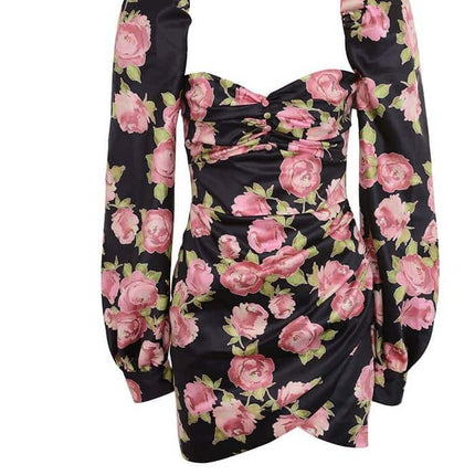 Women's Rose Printed Mini Dress - Wnkrs