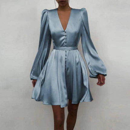 Women's Satin Elegant Dress - Wnkrs