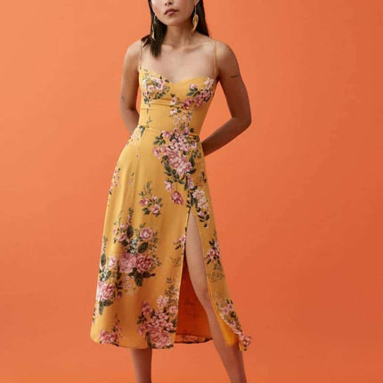 Women's Slim Fit Split Sling Dress - Wnkrs