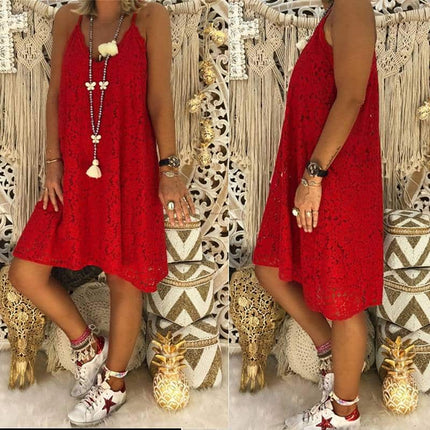Women's Summer Loose Laced Dress - Wnkrs